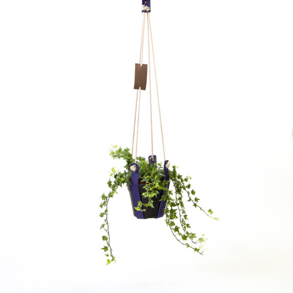 Trendy plantenhanger | paars leer